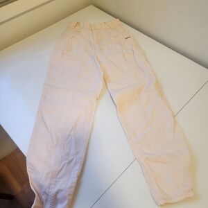 1980's Esprit peach pants, wide leg to a taper leg